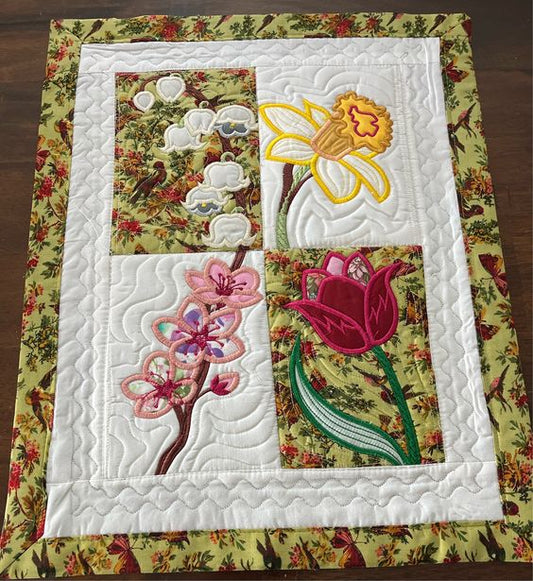 Flower CLDY180624142 Quilted Placemats