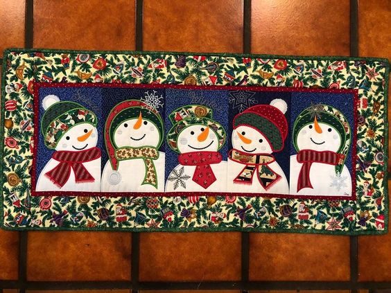 Snowman CLA21112361 Quilted Table Runner