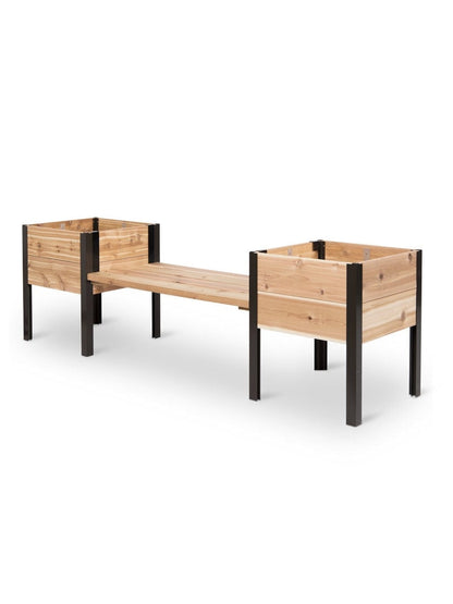 Elevated Cedar Planter Bench Kit, Natural, 90