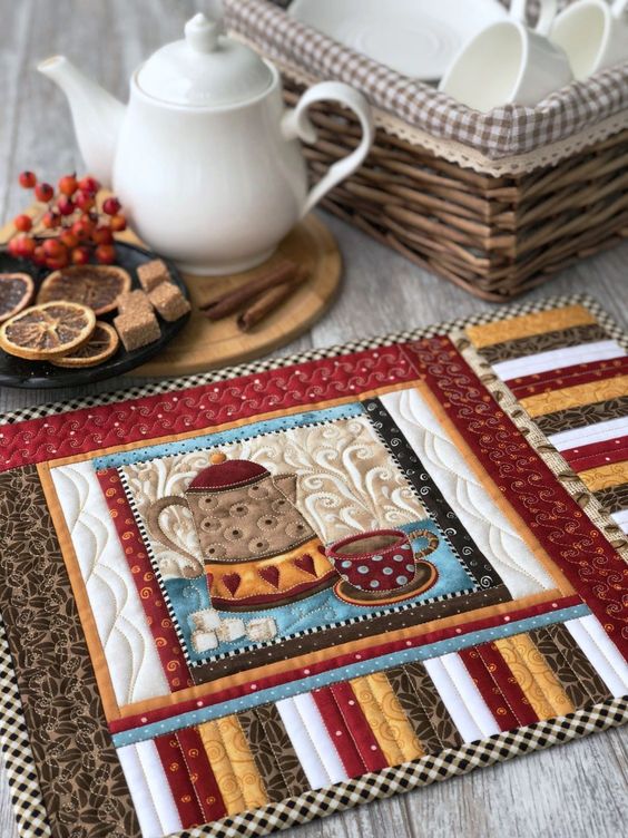 Teapot CLA271223246 Quilted Placemats