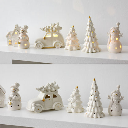 Christmas Ceramic Car Decoration Light