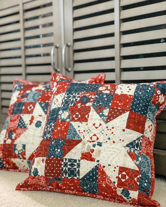 Patriotic Star CLA080424146 Quilted Pillow Case