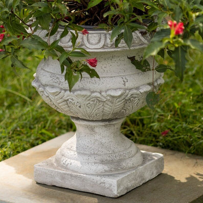 31 Inch Tall Urn Style Flower Planter Color Option