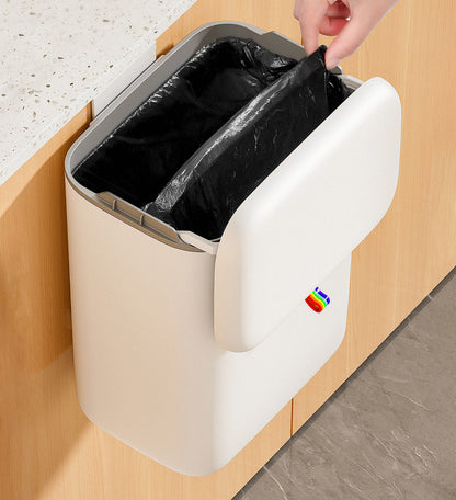 Rainbow Kitchen Hanging Trash Can With Lid Z28