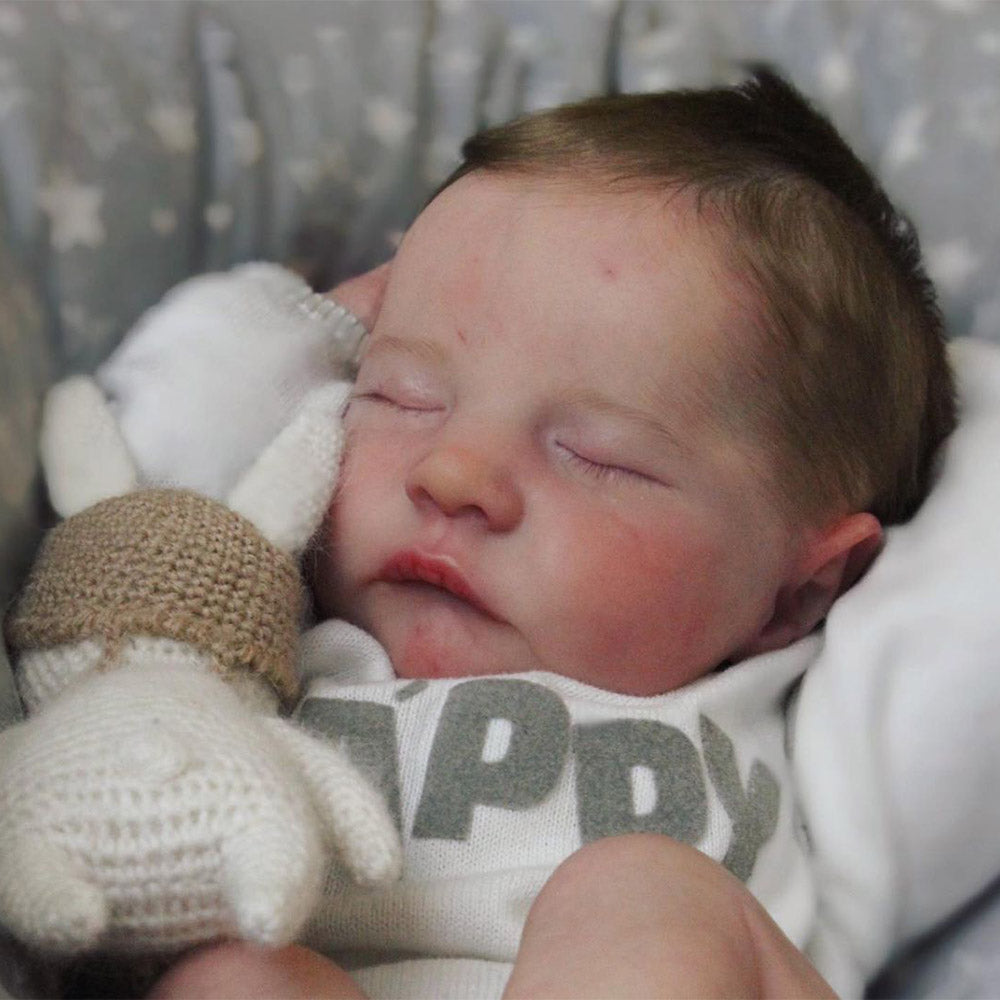 12"& 16" Flexible Full Body Silicone Reborn Doll Boy Alvin, Exquisite Craftsmanship to Every Inch of Body