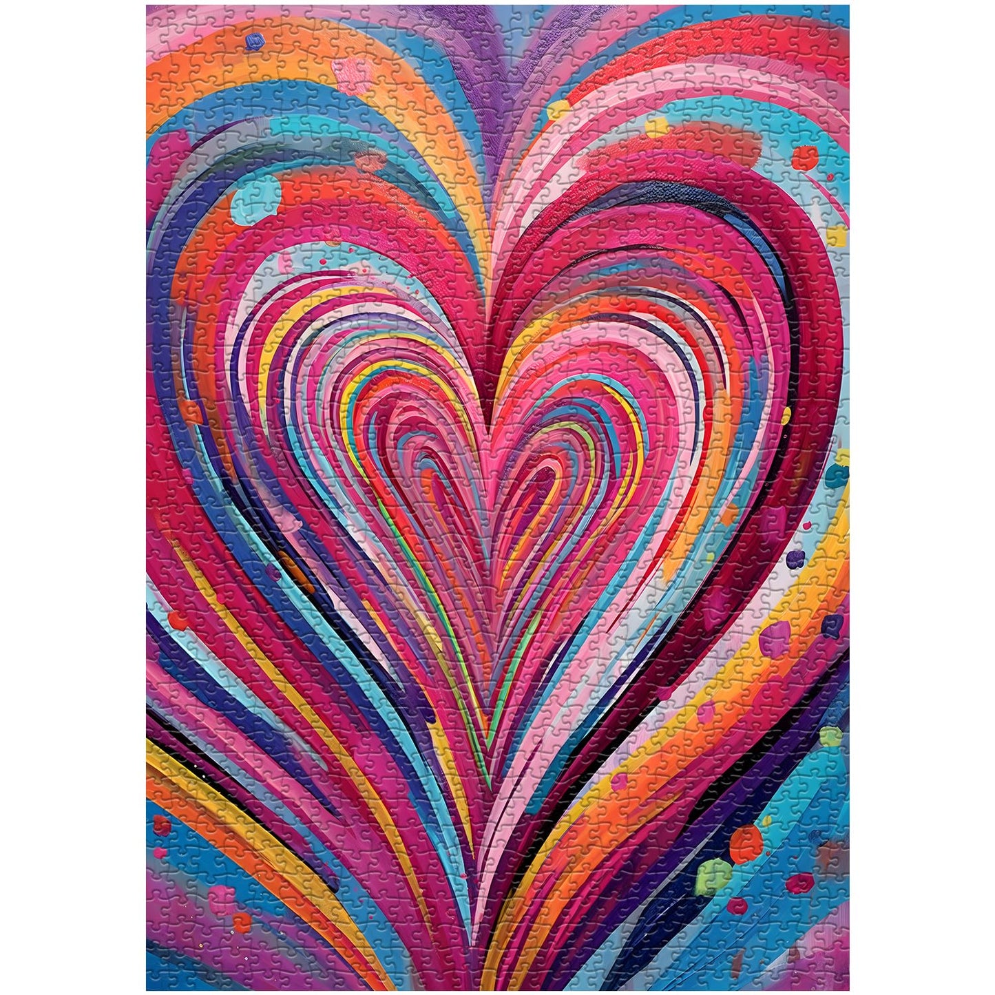 Rainbow Heart Jigsaw Puzzle 1000 Pieces