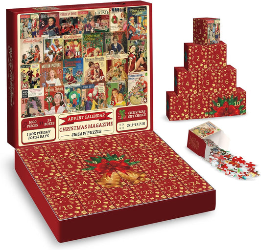 Christmas Magazine Advent Calendar Jigsaw Puzzle 1000 Pieces