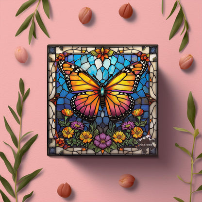 Stained Glass Butterfly Jigsaw Puzzle 1000 Pieces