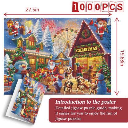 Happy Christmas Street Jigsaw Puzzle 1000 Pieces