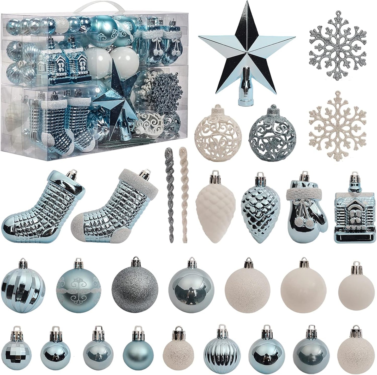 132 pcs Christmas Tree Decoration Set