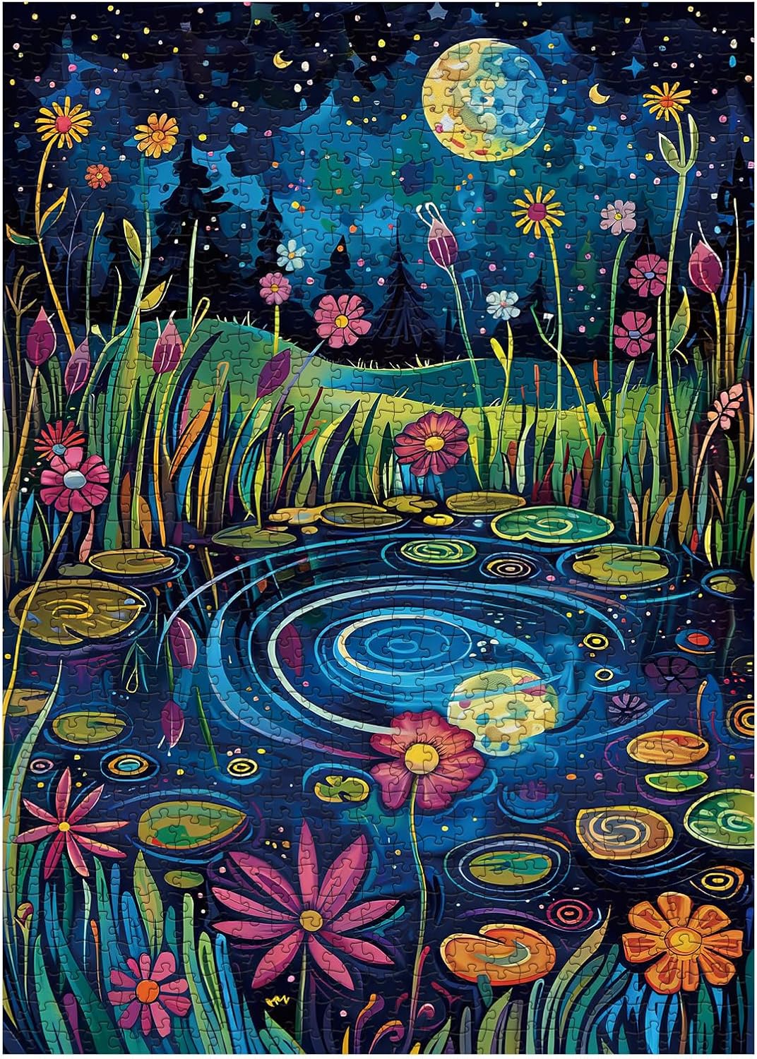 Blooming Moonscape Jigsaw Puzzle 1000 Pieces