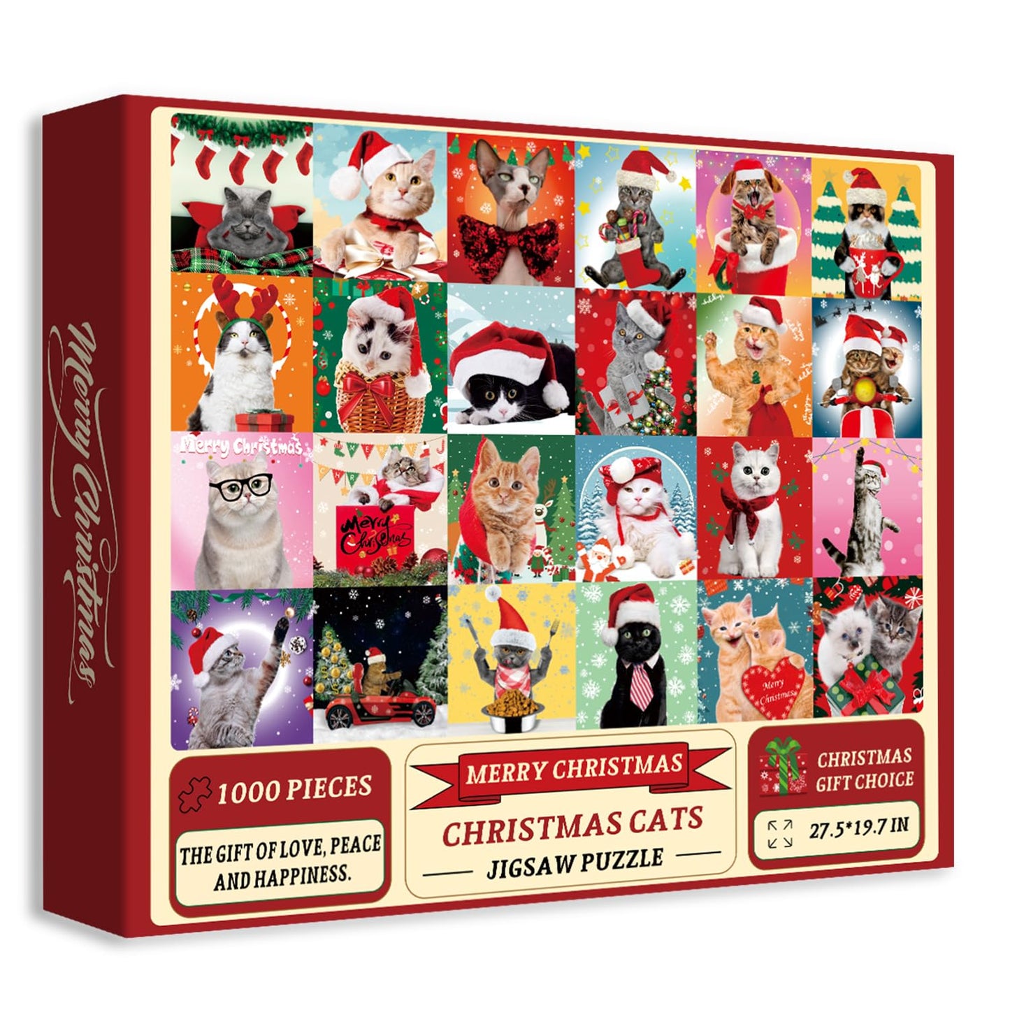 Christmas Cat Jigsaw Puzzles 1000 Pieces