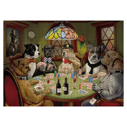 Poker Puppy Jigsaw Puzzle 1000 Pieces