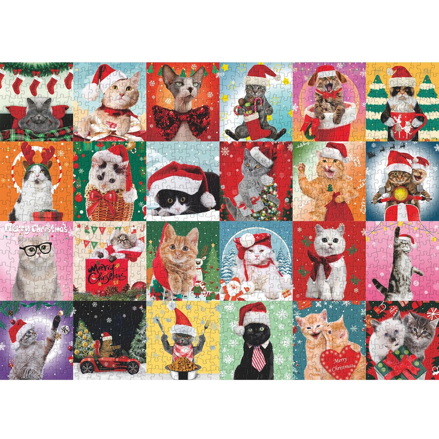 Christmas Cat Jigsaw Puzzles 1000 Pieces