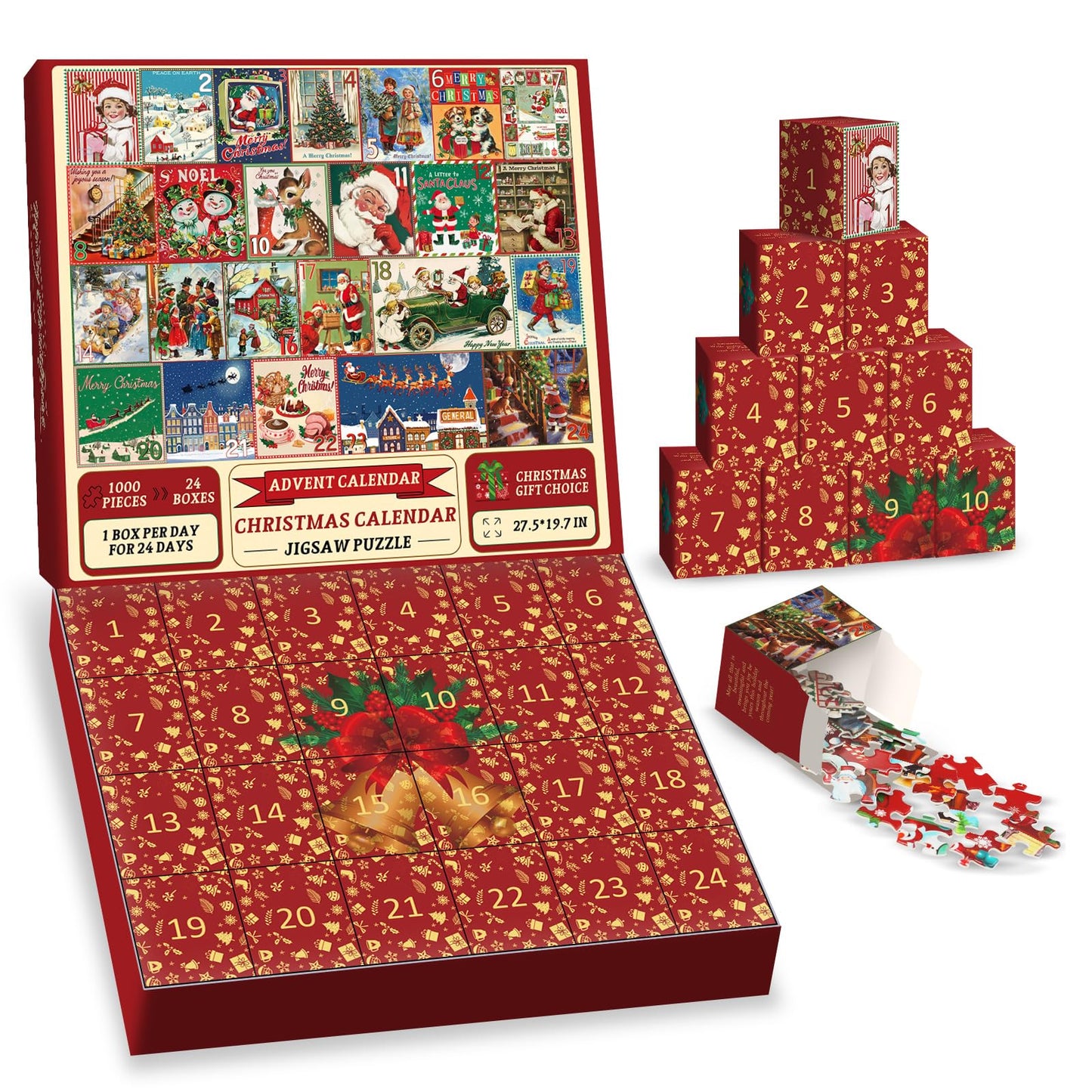 Christmas Calendar Advent Calendar Jigsaw Puzzle 1000 Pieces