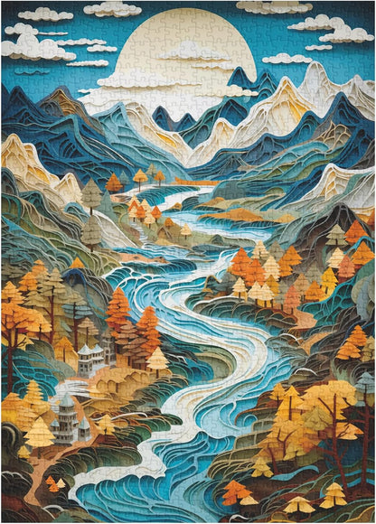 Mountain Stream Jigsaw Puzzle 1000 Pieces