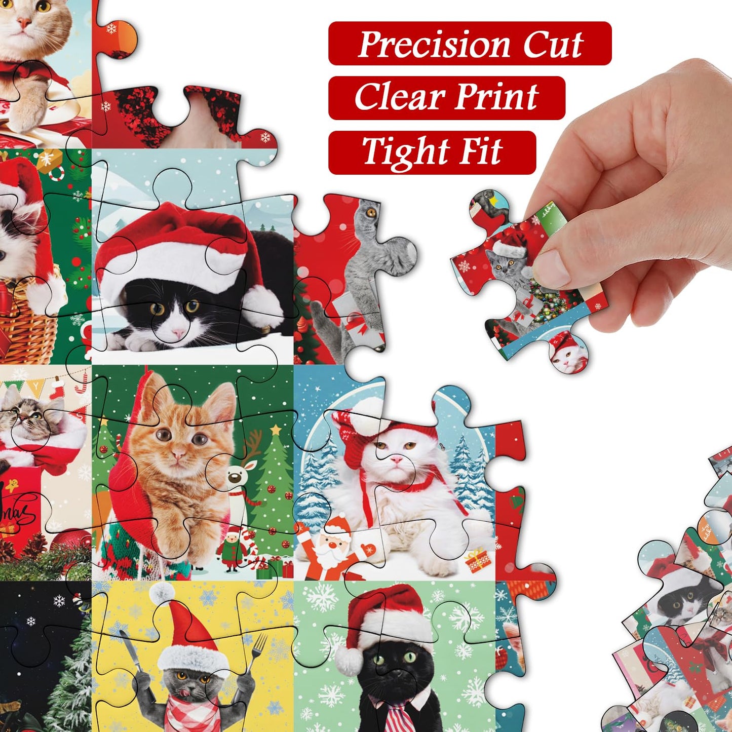 Christmas Cat Jigsaw Puzzles 1000 Pieces