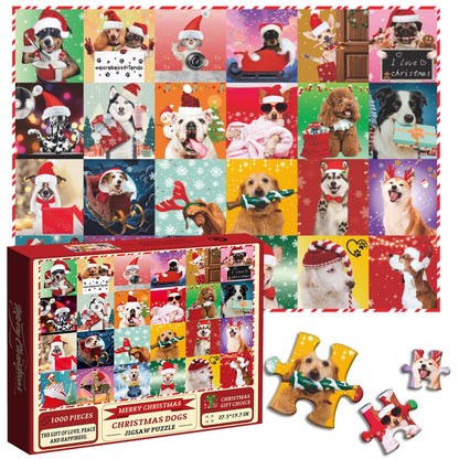 Christmas Dog Jigsaw Puzzles 1000 Pieces