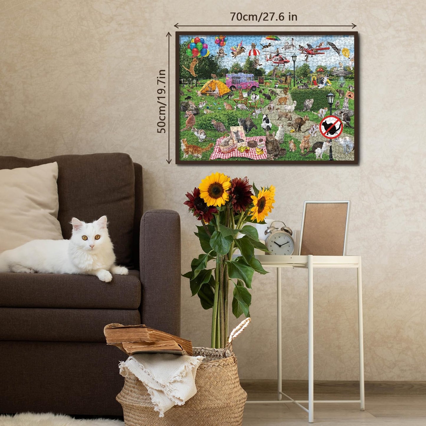 Park Pooping Cat Jigsaw Puzzle 1000 Pieces