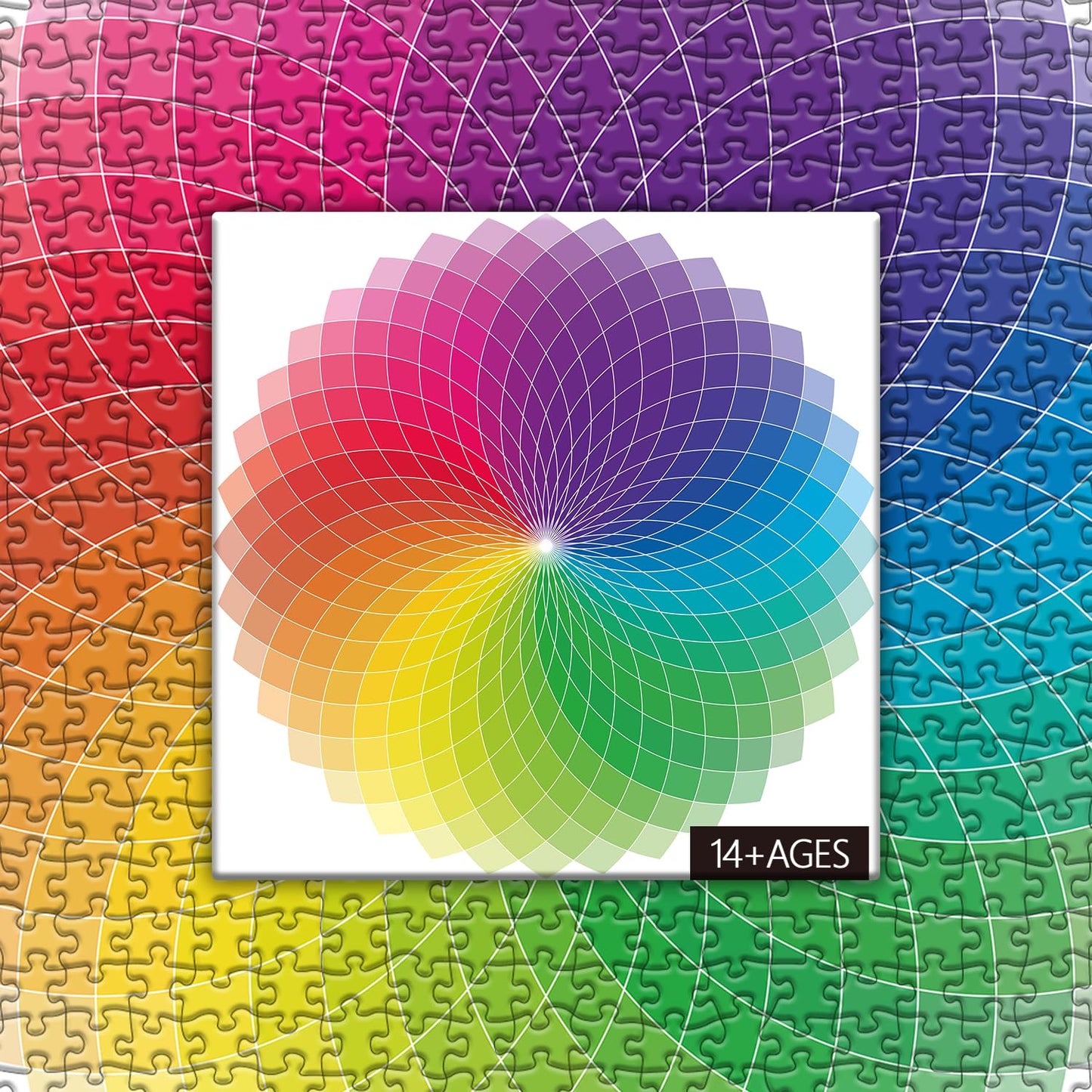 Round Color Gradient Impossible Jigsaw Puzzle 1000 Pieces