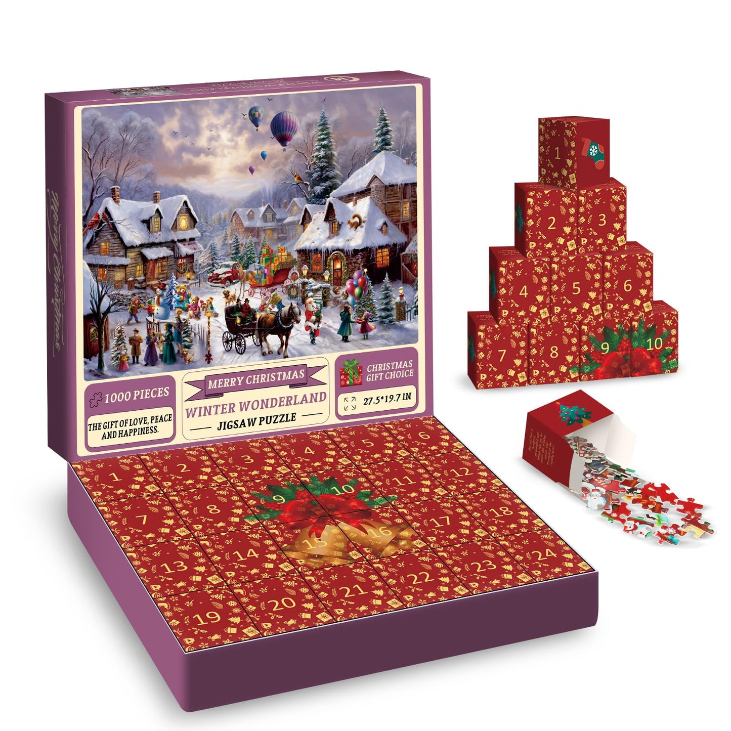 Winter Wonderland Advent Calendar Jigsaw Puzzle 1000 Pieces