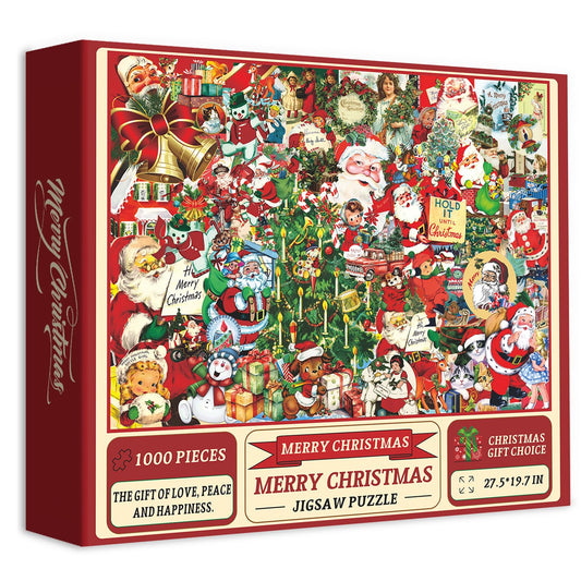 Vintage Christmas Collage Jigsaw Puzzles 1000 Pieces