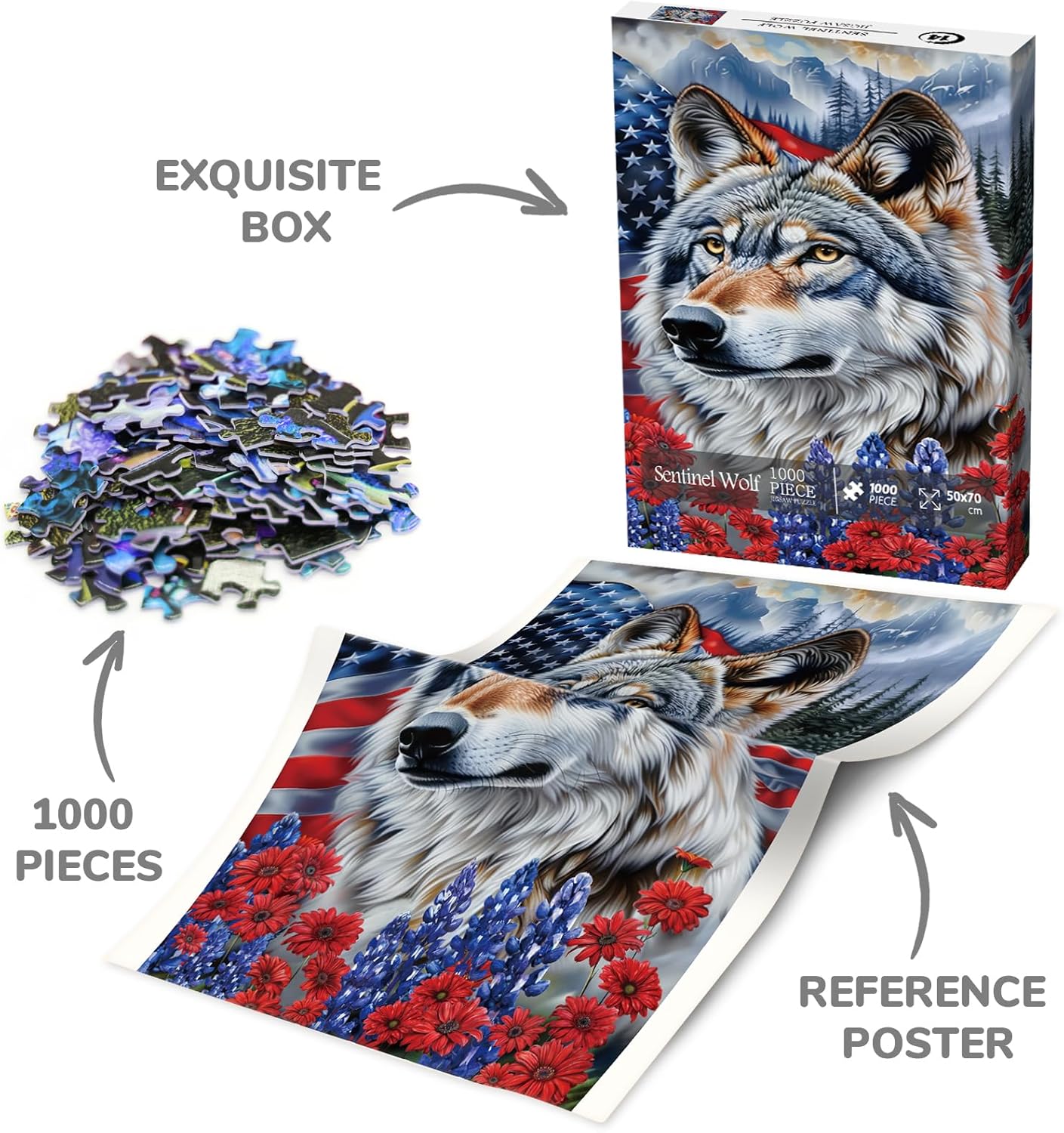 Sentinel Wolf Jigsaw Puzzle 1000 Pieces