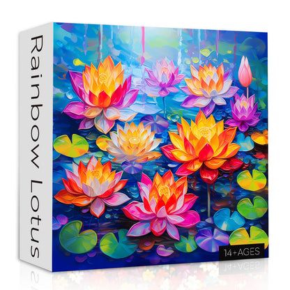 Rainbow Lotus Jigsaw Puzzle 1000 Pieces