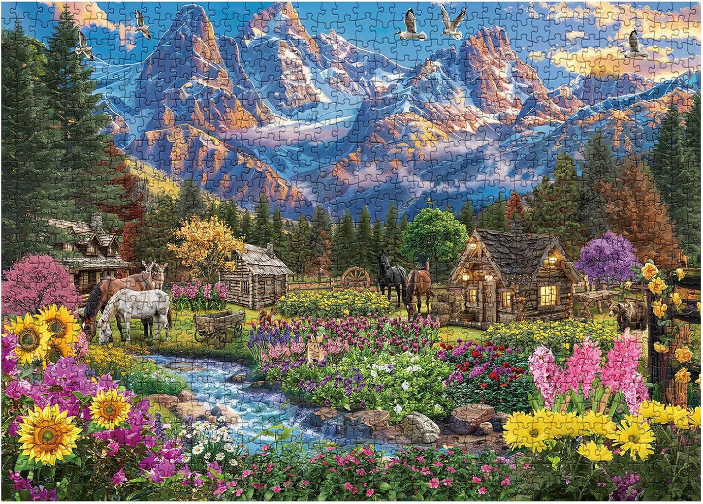 Snow Mountain Blossom Jigsaw Puzzle 1000 Pieces