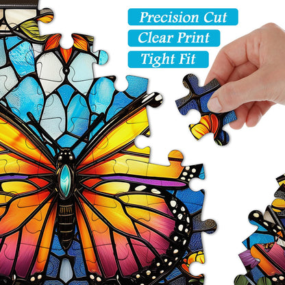 Stained Glass Butterfly Jigsaw Puzzle 1000 Pieces