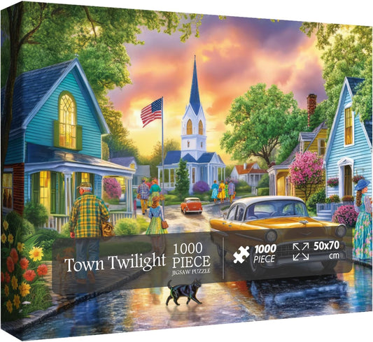 Town Twilight Jigsaw Puzzle 1000 Pieces