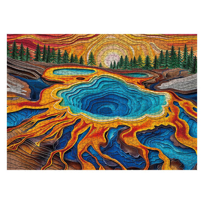 Sunset Hot Spring Jigsaw Puzzle 1000 Pieces