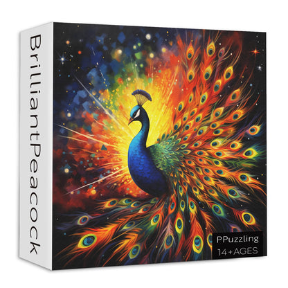 Brilliant Peacock Jigsaw Puzzle 1000 Pieces