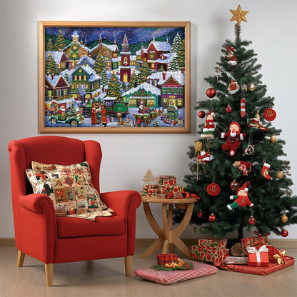 Christmas Joyous Town Advent Calendar Jigsaw Puzzle 1000 Pieces