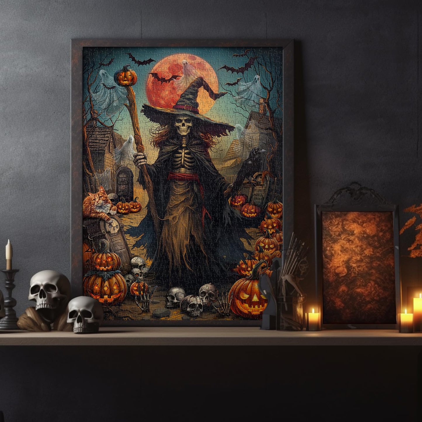 Skeleton Witch Jigsaw Puzzle 1000 Pieces