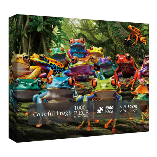 Colorful Frog Jigsaw Puzzle 1000 Pieces