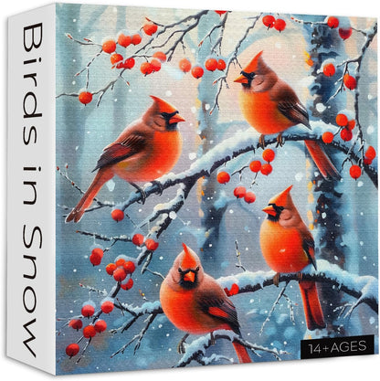 Birds in Snow Jigsaw Puzzle 1000 Pieces