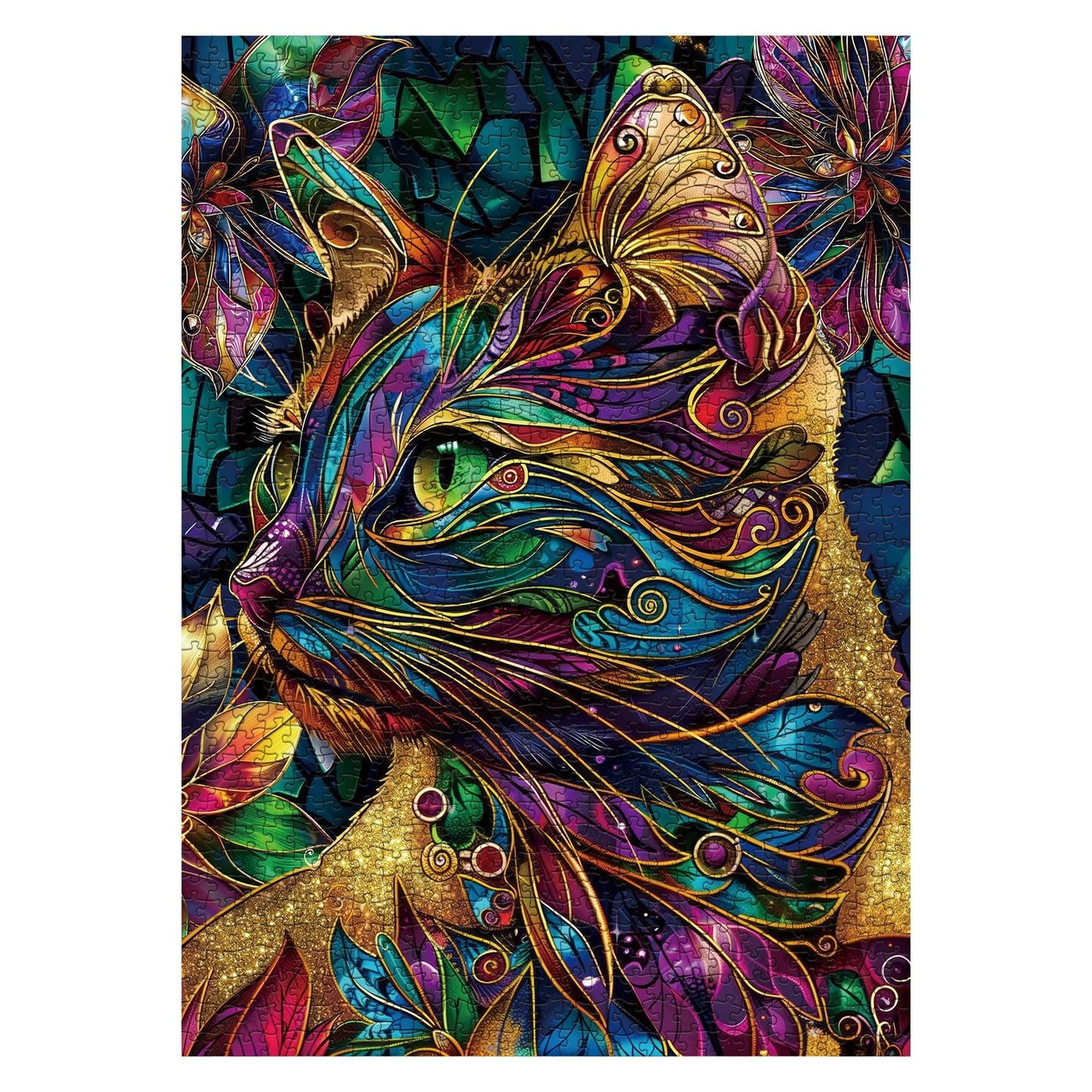 Colorful Cat Jigsaw Puzzle 1000 Pieces