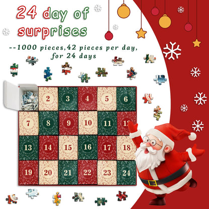 Christmas Stamp Calendar Jigsaw Puzzle 1000 Pieces