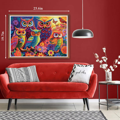 Colorful Owl Jigsaw Puzzle 1000 Pieces