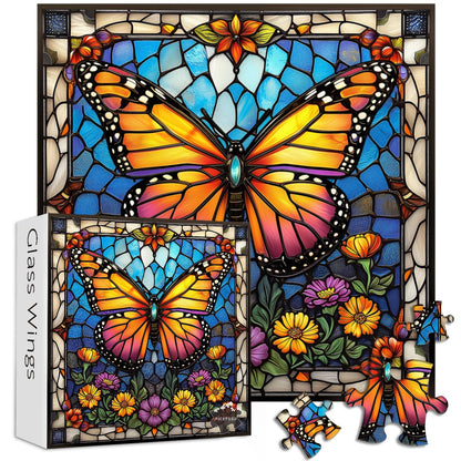 Stained Glass Butterfly Jigsaw Puzzle 1000 Pieces