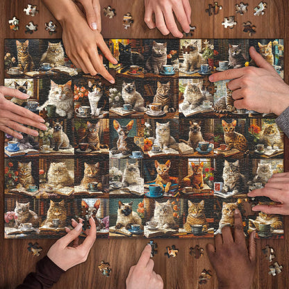 Coffee Cats Jigsaw Puzzle 1000 Pieces