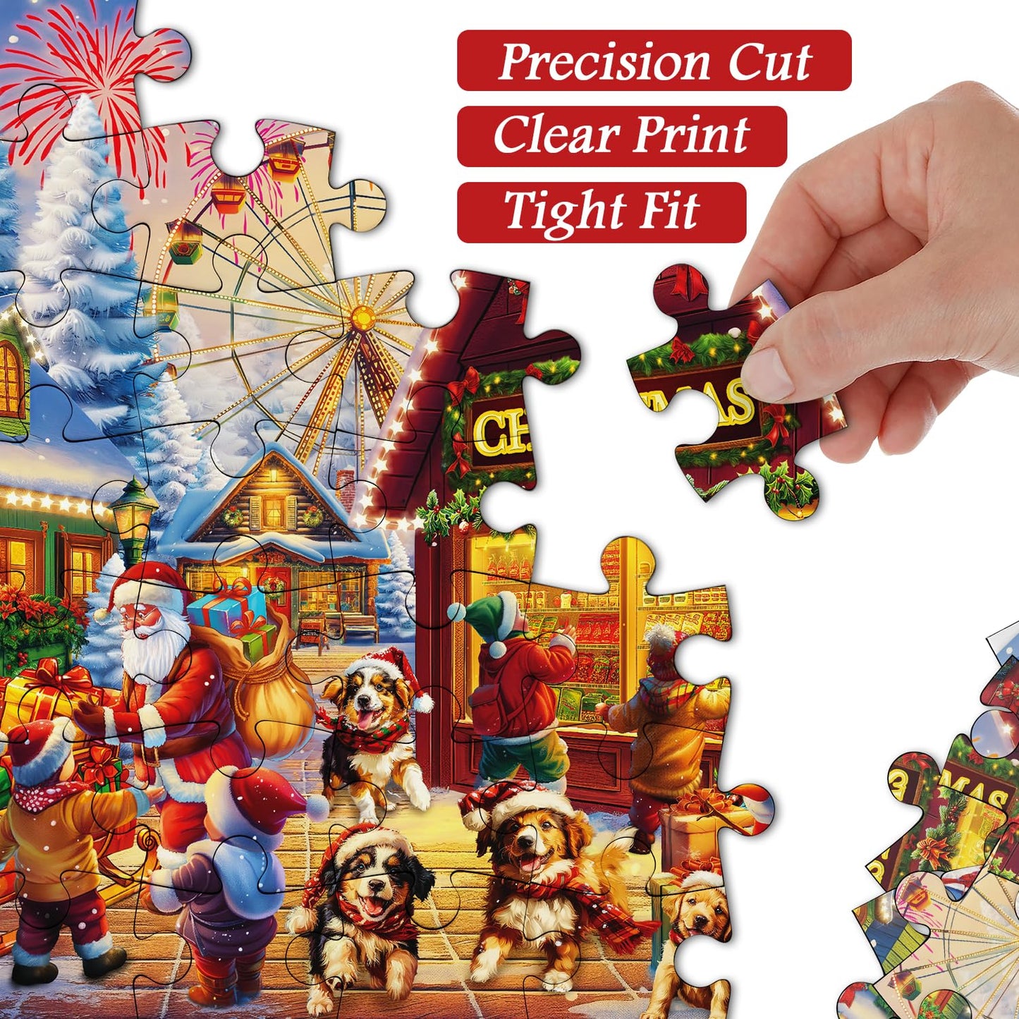 Happy Christmas Street Jigsaw Puzzle 1000 Pieces