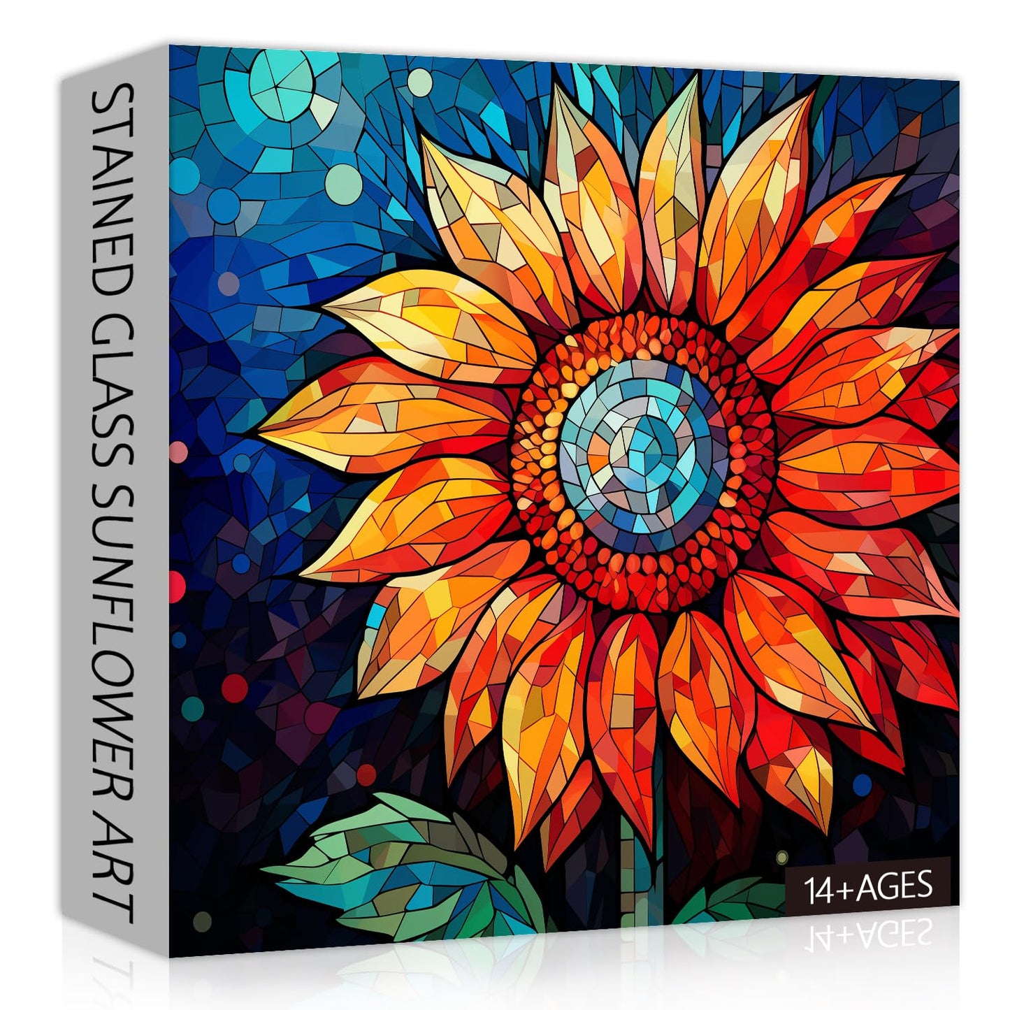 Stained Glass Sunflower Jigsaw Puzzle 1000 Pieces