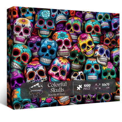 Colorful Skull Jigsaw Puzzle 1000 Pieces