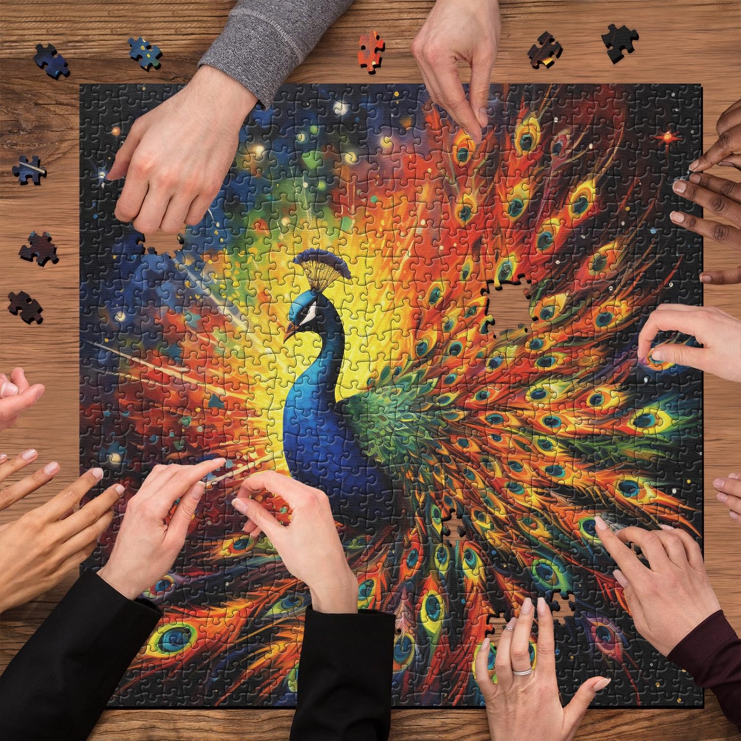 Brilliant Peacock Jigsaw Puzzle 1000 Pieces