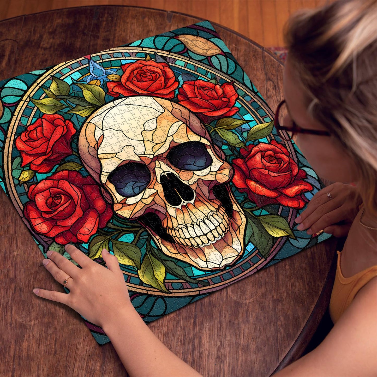 SKull & Roses Jigsaw Puzzle 1000 Pieces