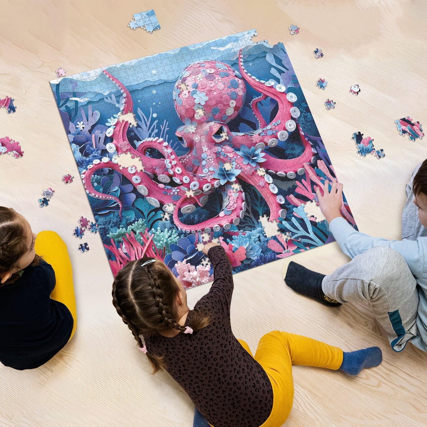 Coral Octopus Jigsaw Puzzle 1000 Pieces