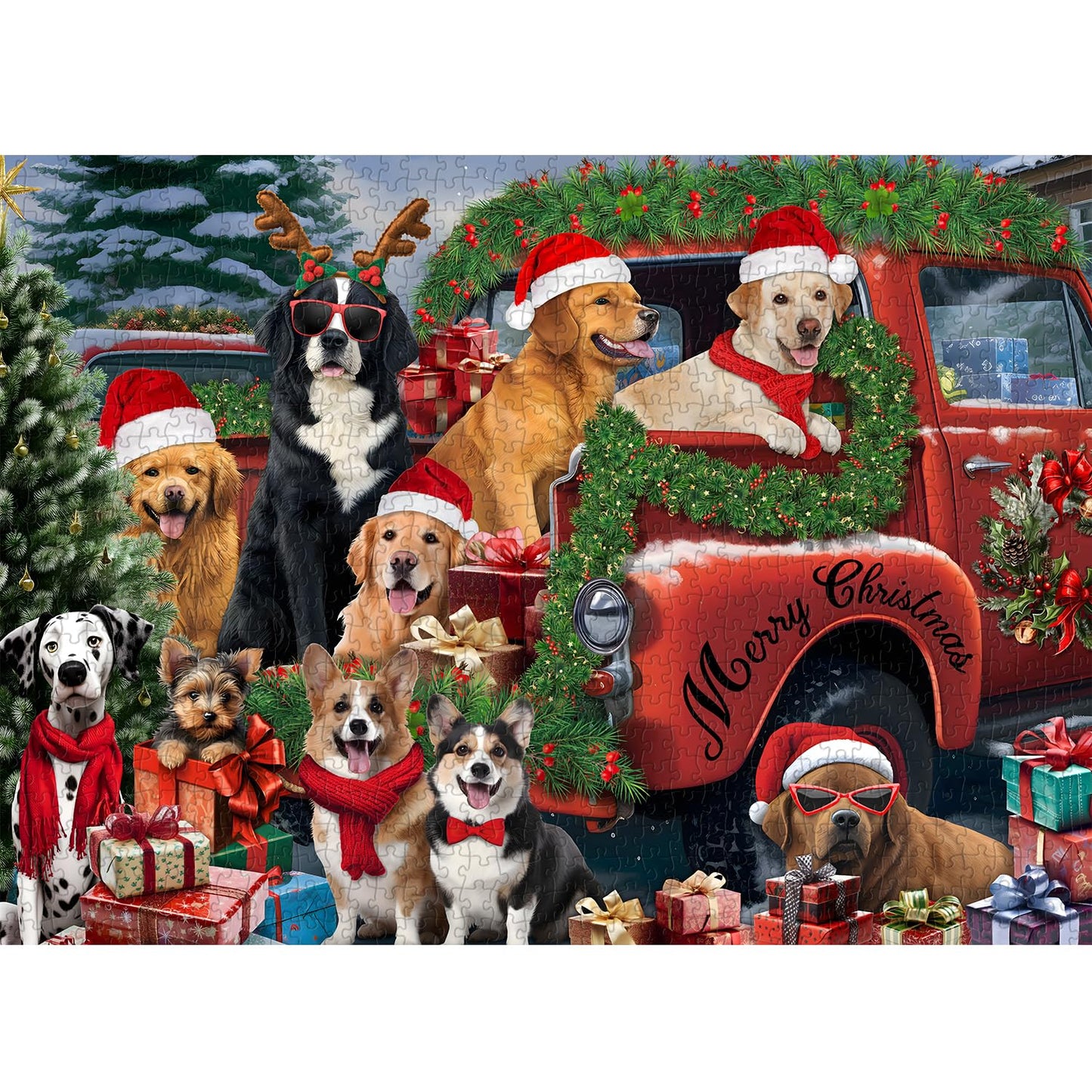 Christmas Animal Jigsaw Puzzles 1000 Pieces