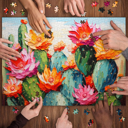 Cactus Flower Jigsaw Puzzle 1000 Pieces